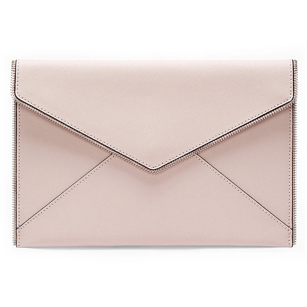 Rebecca Minkoff Leo Blush Pink Envelope Clutch